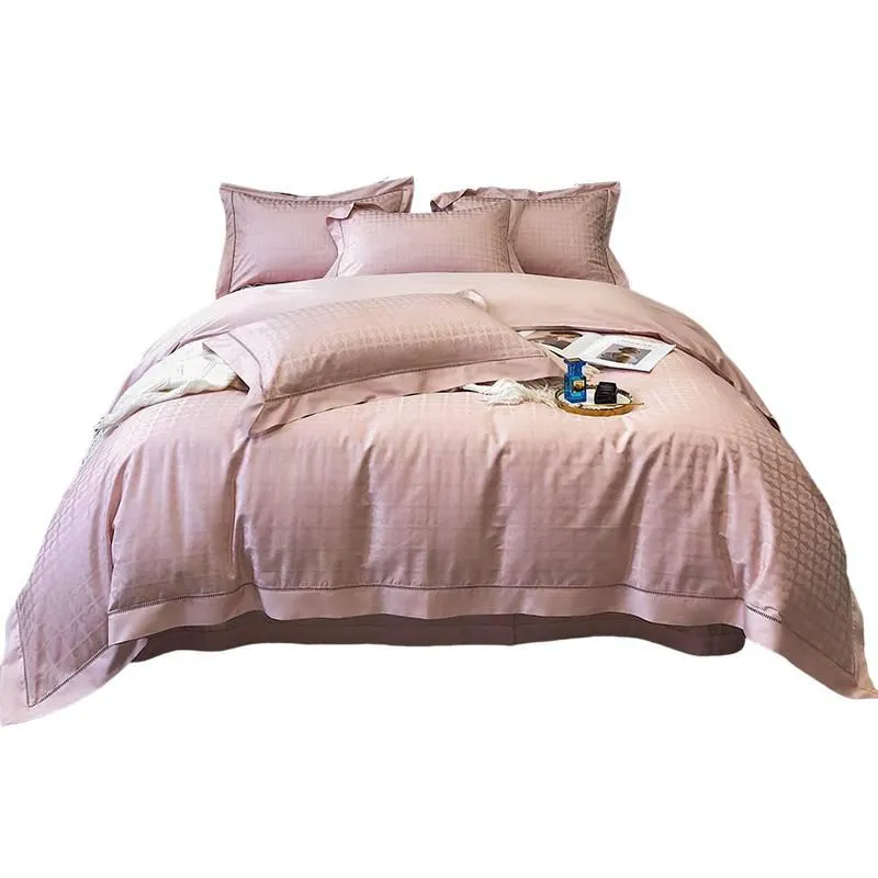 贡缎提花丝滑裸睡的舒适睡感 芸馨-贡缎提花床品四件套